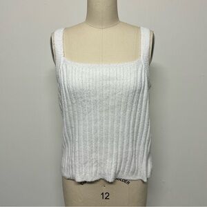Lauren Lane x Sonoma fuzzy White Tanktop. Size XL.